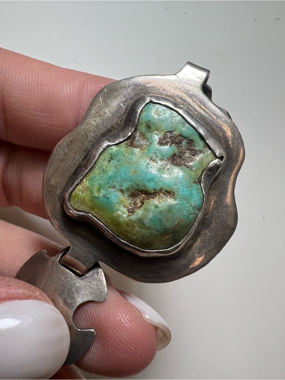 Sterling Silver Bracelet with Turquoise Stone - Picture 3 of 16
